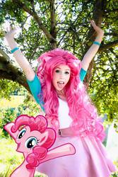 Size: 640x960 | Tagged: safe, artist:clefchan, pinkie pie, human, equestria girls, g4, cosplay, human ponidox, irl, irl human, photo, tongue out