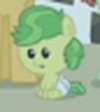 Size: 100x112 | Tagged: safe, screencap, apple bud, earth pony, pony, apple family reunion, g4, apple family member, baby, baby pony, background pony, budbetes, colt, cropped, diaper, foal, male, picture for breezies, small, solo, tiny