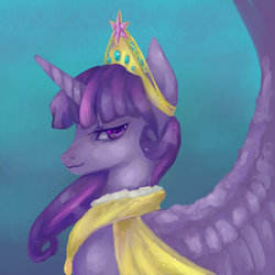 Size: 894x894 | Tagged: safe, artist:edahi, twilight sparkle, alicorn, pony, g4, crown, female, mare, solo, twilight sparkle (alicorn)