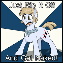 Size: 1024x1024 | Tagged: safe, artist:tlatophat, pony, kill la kill, mako, mako mankanshoku, meme, ponified, solo