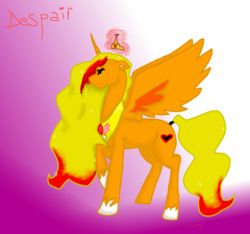 Size: 1664x1555 | Tagged: safe, artist:surcharge, oc, oc only, alicorn, pony, alicorn oc, despair, magic, solo