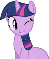 Size: 2000x2406 | Tagged: safe, twilight sparkle, g4, female, simple background, solo, transparent background, vector, wink