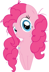 Size: 2953x4337 | Tagged: safe, artist:nazoth, pinkie pie, earth pony, pony, g4, bed mane, female, fourth wall, messy mane, simple background, solo, stare, transparent background