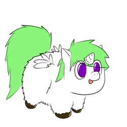 Size: 500x500 | Tagged: safe, alicorn, fluffy pony, pony, fluffy pony original art, solo