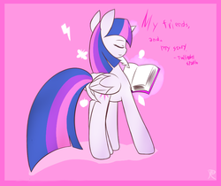 Size: 724x608 | Tagged: safe, artist:ranban, twilight sparkle, alicorn, pony, g4, book, diary, female, mare, pixiv, quill, solo, twilight sparkle (alicorn)