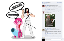 Size: 1258x807 | Tagged: safe, pinkie pie, g4, andrew w.k., drama, facebook