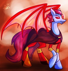 Size: 940x974 | Tagged: safe, android, bat pony, pony, vampire, vampony, buzz lightyear of star command, nos-4-a2, ponified, solo