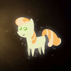 Size: 500x500 | Tagged: safe, artist:pterocorn, junebug, g4, animated, ask, blinking, female, junebug answers, pointy ponies, smiling, solo, sparkles, tumblr