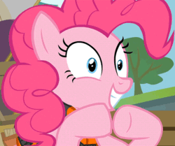 Size: 646x540 | Tagged: safe, edit, edited screencap, screencap, pinkie pie, earth pony, pony, g4, pinkie apple pie, animated, clapping, close-up, cute, diapinkes, excited, female, gif, grin, irrational exuberance, lifejacket, loop, mare, smiling, solo, squee, wat, wide eyes
