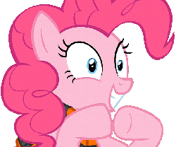 Size: 646x540 | Tagged: safe, pinkie pie, earth pony, pony, g4, pinkie apple pie, animated, clapping, female, lifejacket, loop, solo