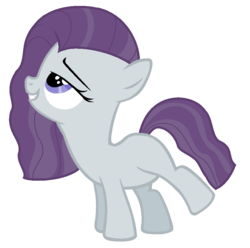 Size: 892x884 | Tagged: safe, artist:unoriginai, oc, oc only, earth pony, pony, blank flank, crack shipping, female, filly, magical lesbian spawn, offspring, parent:marble pie, parent:rarity, simple background, solo, transparent background