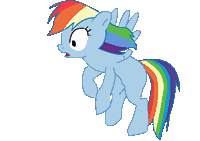 Size: 200x141 | Tagged: safe, artist:pablossb, rainbow dash, fighting is magic, g4, animated, female, solo, tripped