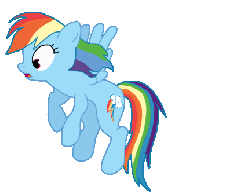 Size: 432x332 | Tagged: safe, artist:pablossb, rainbow dash, fighting is magic, g4, animated, female, solo, tripped