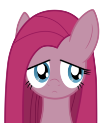 Size: 4000x4579 | Tagged: safe, artist:verappp, pinkie pie, g4, party of one, female, pinkamena diane pie, sad, simple background, solo, transparent background