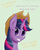 Size: 800x990 | Tagged: safe, artist:deusexequus, twilight sparkle, alicorn, pony, g4, accessory theft, applejack's hat, death threat, female, hat, implied applejack, mare, mocking, simple background, smiling, solo, this will end in pain, threat, toy story, twilight sparkle (alicorn)