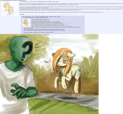 Size: 1832x1708 | Tagged: safe, artist:chinad011, oc, oc only, oc:anon, oc:safe haven, pony, /mlp/, 4chan, 4chan screencap, female, mare, water, wet