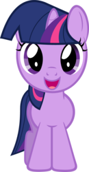 Size: 580x1115 | Tagged: safe, artist:zacatron94, twilight sparkle, pony, unicorn, g4, cute, female, filly, filly twilight sparkle, happy, looking at you, simple background, solo, transparent background, twiabetes, unicorn twilight, vector, younger