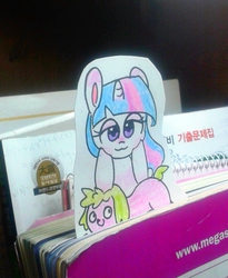 Size: 689x840 | Tagged: safe, artist:danadyu, spike, twilight sparkle, g4, paper child