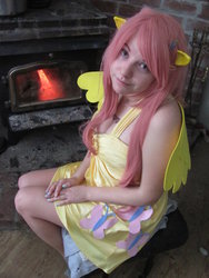 Size: 1024x1365 | Tagged: safe, artist:tikkanii, fluttershy, human, g4, cosplay, irl, irl human, photo, solo