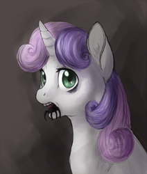 Size: 515x607 | Tagged: safe, artist:170th, sweetie belle, spider, g4, female, nightmare fuel, solo