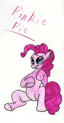 Size: 486x931 | Tagged: safe, artist:benrusk, pinkie pie, g4, female, solo, traditional art