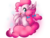 Size: 800x600 | Tagged: safe, artist:kkuyo, pinkie pie, g4, alternate hairstyle, female, japanese, pixiv, solo, tongue out, twintails
