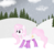 Size: 4454x4500 | Tagged: safe, artist:qcryzzy, princess celestia, g4, absurd resolution, cewestia, clothes, cute, female, filly, pink-mane celestia, snow, snowfall, socks, solo, stockings, striped socks, tree, younger