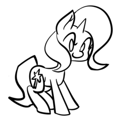 Size: 900x880 | Tagged: safe, artist:fauxsquared, trixie, pony, unicorn, g4, female, mare, monochrome, solo