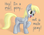 Size: 1200x951 | Tagged: safe, artist:ambrosebuttercrust, derpy hooves, pegasus, pony, g4, female, mailpony, mare, pun, solo, voice