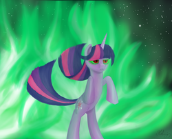 Size: 2736x2220 | Tagged: safe, artist:cpt-firespit, twilight sparkle, g4, dark magic, female, magic, slit pupils, solo