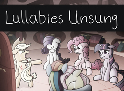 Size: 1914x1406 | Tagged: safe, artist:muffinexplosion, applejack, fluttershy, pinkie pie, rainbow dash, rarity, twilight sparkle, alicorn, pony, fanfic:lullabies unsung, g4, crying, fanfic art, female, infertility, lullabies unsung, mare, twilight sparkle (alicorn)