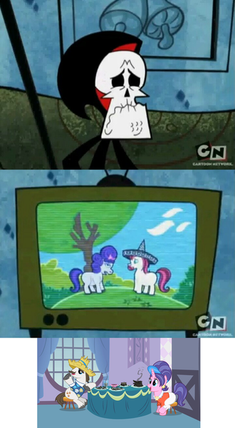 524290 - safe, cookie crumbles, hondo flanks, pony, bone, cartoon network, cartoon  network logo, cookieflanks, grim, hood, mind blown, my troubled pony,  rarity's parents, skeleton, the grim adventures of billy and mandy -  Derpibooru