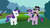 Size: 900x504 | Tagged: safe, artist:blade-zulah, rarity, spike, twilight sparkle, g4, amazing horse, moustache