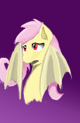 Size: 2600x4000 | Tagged: safe, artist:cheers, fluttershy, bat pony, pony, bats!, g4, my little pony: friendship is magic, female, flutterbat, one layer, portrait, race swap, solo