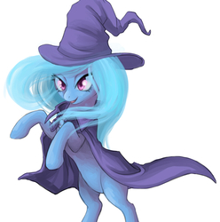 Size: 839x845 | Tagged: safe, artist:miikanism, trixie, pony, unicorn, g4, female, mare, rearing, solo