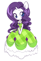 Size: 510x753 | Tagged: safe, artist:miikanism, rarity, anthro, g4, ambiguous facial structure, cute, female, raribetes, simple background, solo, white background