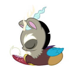 Size: 300x300 | Tagged: safe, artist:miikanism, discord, g4, cute, discute, male, ponyloaf, sleeping, solo