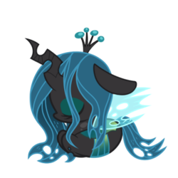 Size: 300x300 | Tagged: safe, artist:miikanism, queen chrysalis, changeling, changeling queen, g4, cute, cutealis, female, ponyloaf, sleeping, solo