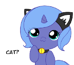Size: 400x350 | Tagged: safe, artist:jdan-s, princess luna, alicorn, cat, pony, :3, animated, behaving like a cat, bell, bell collar, bipedal, cat bell, cat ears, collar, cute, dancing, eyes closed, female, filly, happy, kitty cat dance, looking, looking at you, lunabetes, open mouth, princess mewna, s1 luna, simple background, smiling, solo, sweet dreams fuel, weapons-grade cute, white background, wink, woona