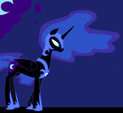 Size: 1098x1004 | Tagged: safe, artist:applepieces, nightmare moon, alicorn, pony, g4, female, solo