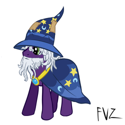 Size: 5184x5184 | Tagged: safe, artist:fuhrervonzephyr, star swirl the bearded, pony, unicorn, g4, absurd resolution, cape, clothes, hat, male, solo