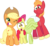 Size: 1657x1512 | Tagged: safe, artist:jeatz-axl, apple bloom, applejack, big macintosh, granny smith, earth pony, pony, g4, my little pony: friendship is magic, pinkie apple pie, male, missing accessory, simple background, stallion, svg, transparent background, vector