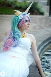 Size: 638x960 | Tagged: safe, artist:lochlan o'neil, princess celestia, human, g4, big crown thingy, cosplay, irl, irl human, photo, solo