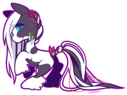 Size: 630x470 | Tagged: safe, artist:zhampy, oc, oc only, earth pony, pony, female, mare, solo, tail bow