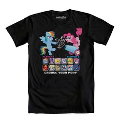 Size: 1000x1000 | Tagged: safe, applejack, big macintosh, derpy hooves, dj pon-3, doctor whooves, pinkie pie, princess celestia, princess luna, rainbow dash, rarity, time turner, twilight sparkle, vinyl scratch, earth pony, pony, g4, official, 8-bit, character select, clothes, fighting game, male, partillery, party cannon, shirt, stallion, t-shirt, welovefine