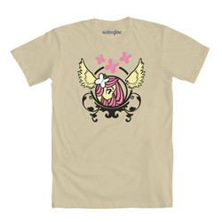 Size: 1000x1000 | Tagged: safe, fluttershy, equestria girls, g4, official, clothes, female, shirt, solo, t-shirt, welovefine