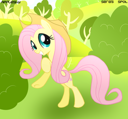 Size: 1280x1189 | Tagged: safe, artist:isle-of-forgotten-dreams, fluttershy, g4, cowboy hat, female, hat, solo, stetson