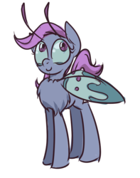 Size: 536x679 | Tagged: safe, artist:inlucidreverie, oc, oc only, oc:lucid, mothpony, original species, lucid, moth pony general, simple background, solo, transparent background