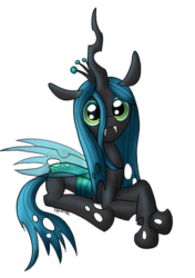 Size: 600x850 | Tagged: safe, artist:nedemai, queen chrysalis, changeling, changeling queen, g4, :3, crown, cute, cutealis, fangs, female, jewelry, regalia, simple background, solo, transparent background