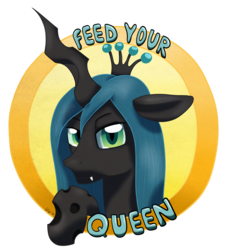 Size: 5000x5500 | Tagged: dead source, safe, artist:ookamithewolf1, queen chrysalis, changeling, changeling queen, g4, absurd resolution, female, logo, solo